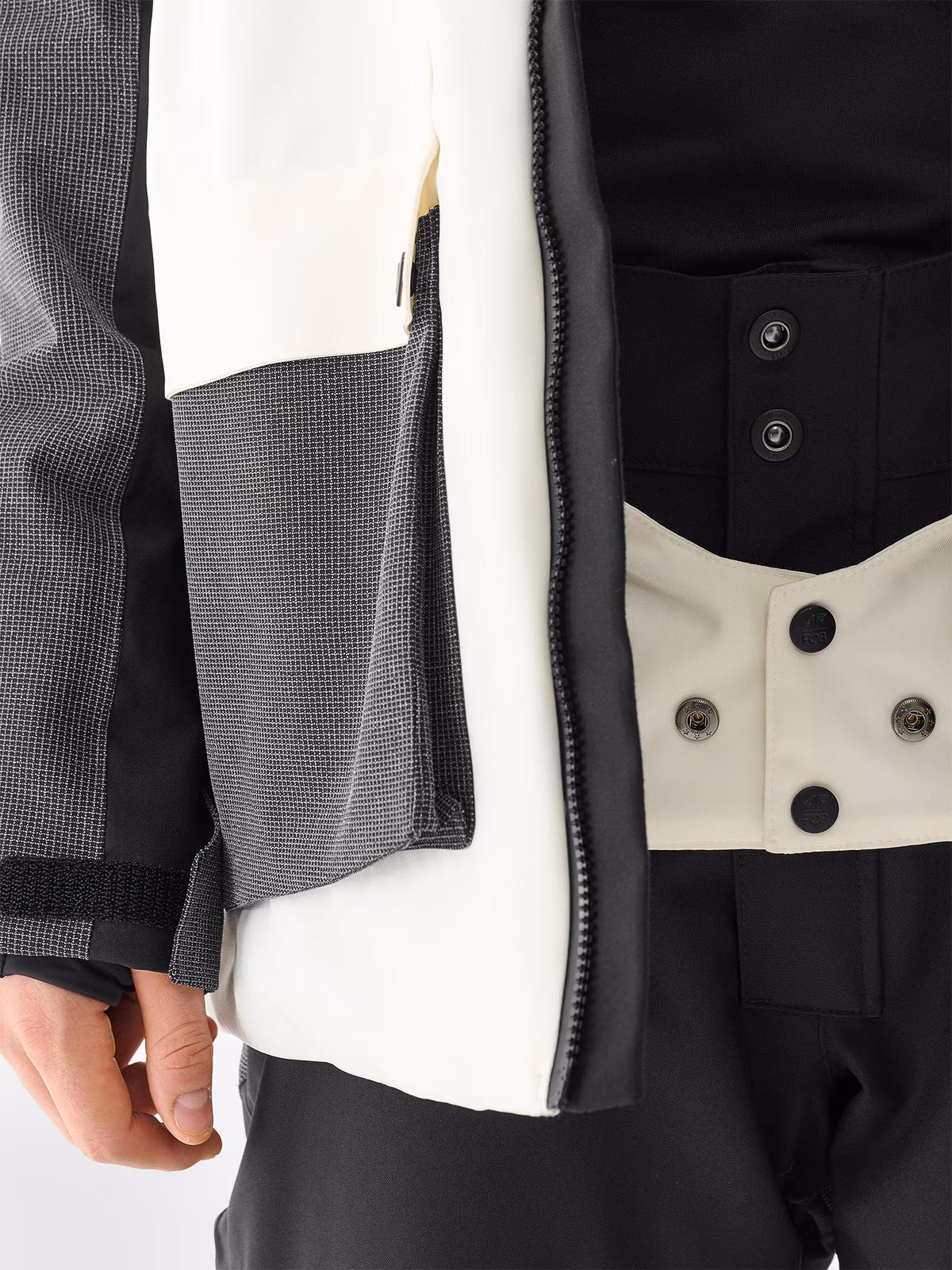 Kurtka snowboardowa membrana 10000 męska - biała