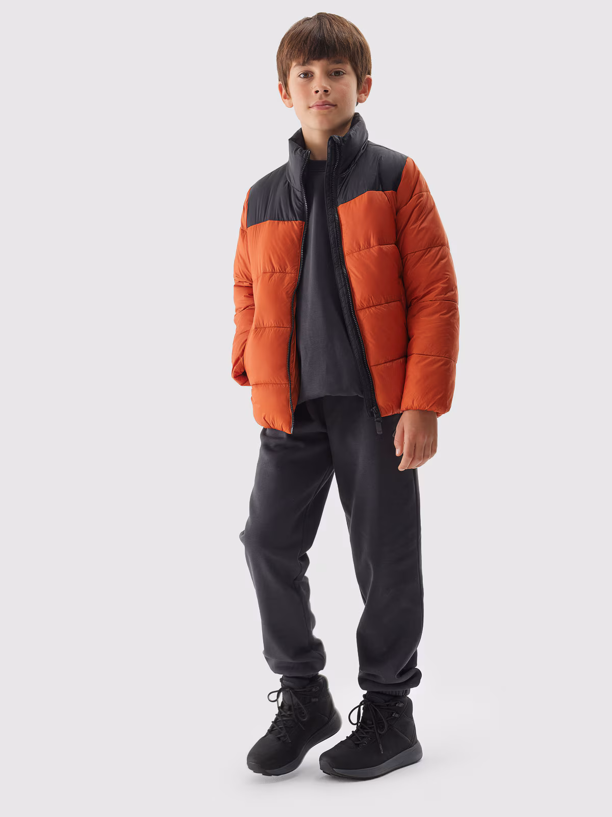 Kurtka puchowa z wypełnieniem syntetycznym chłopięca - czerwona