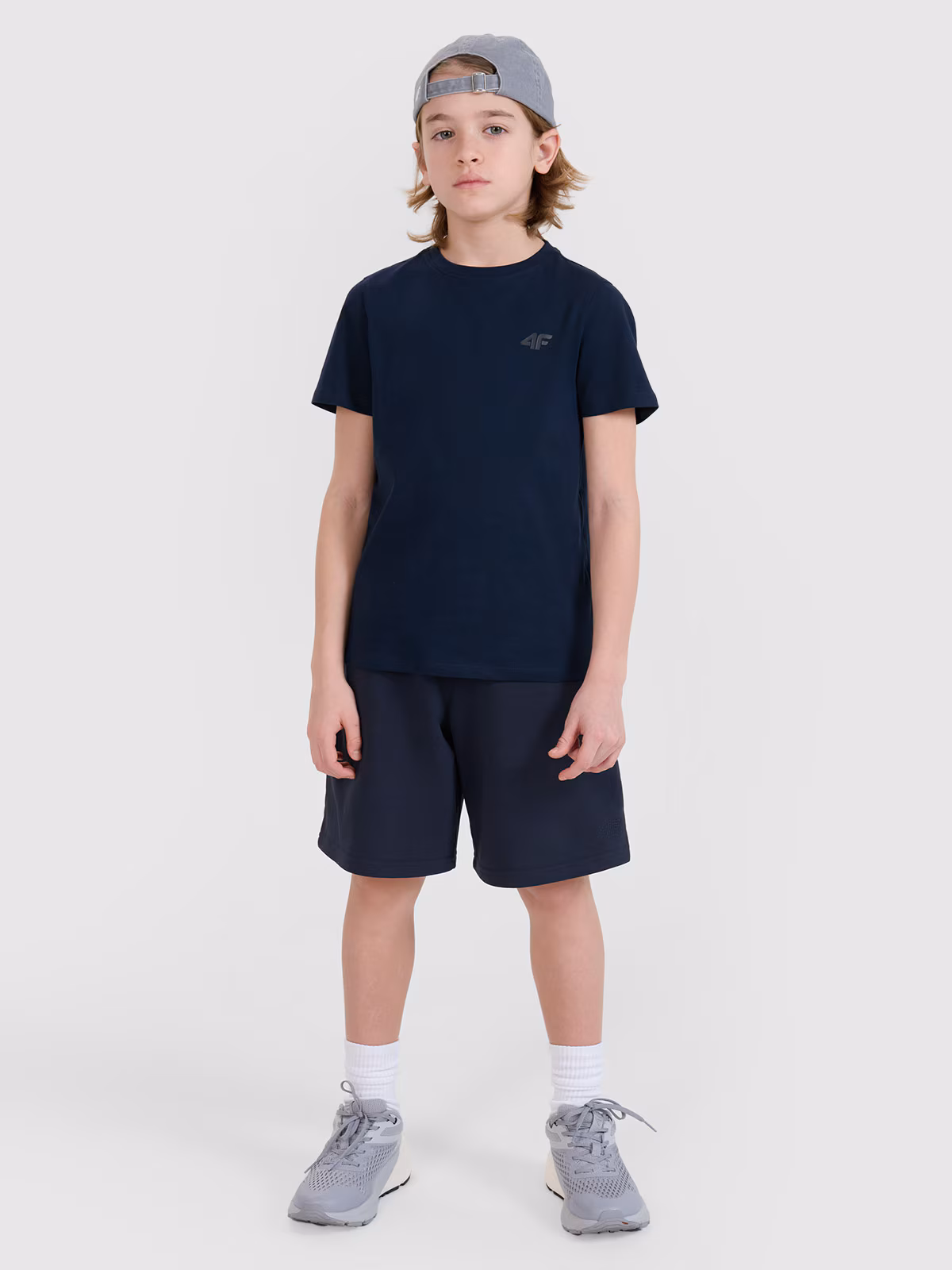 T-shirt regular gładki chłopięcy - czerwony