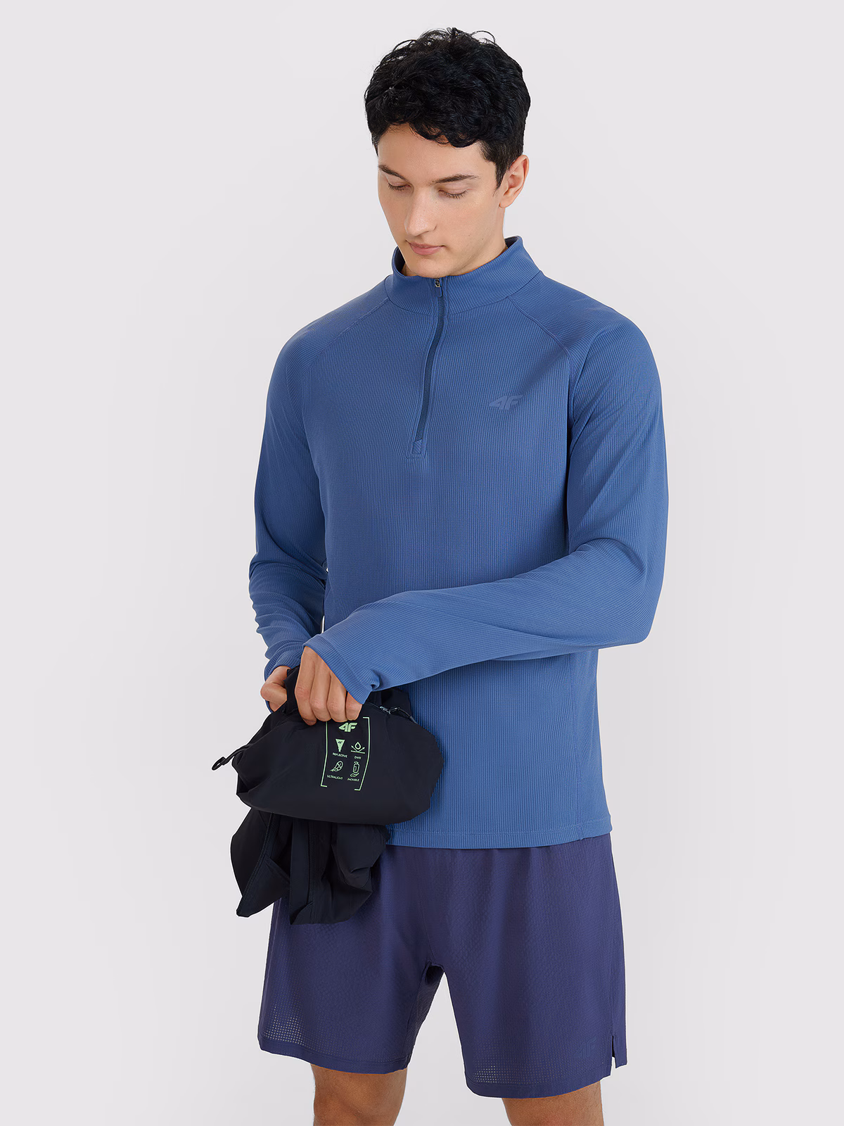 Bezrękawnik do biegania w terenie męski - czarny