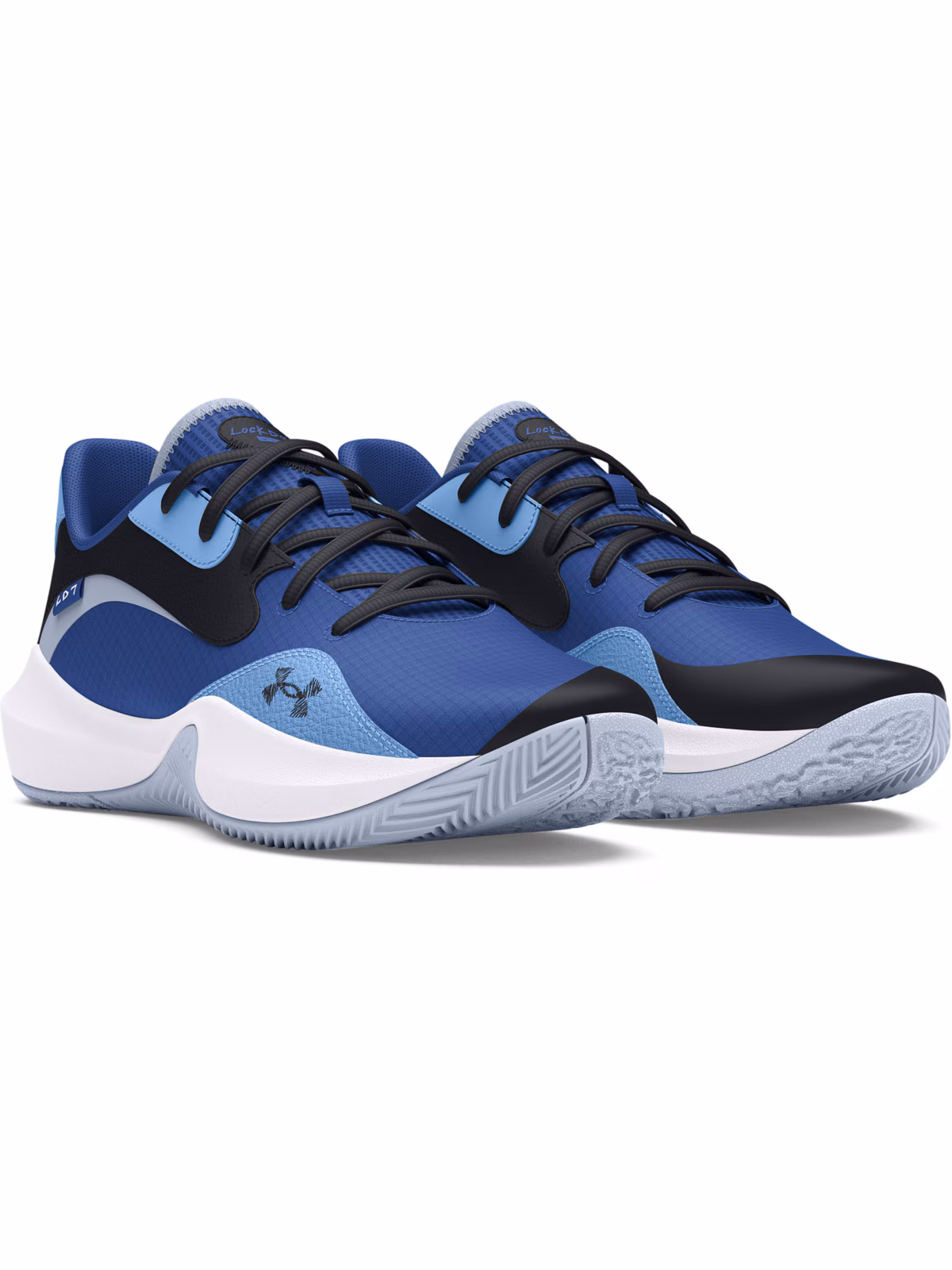 Buty do koszykówki uniseks Under Armour UA Lockdown 7 Low - niebieskie