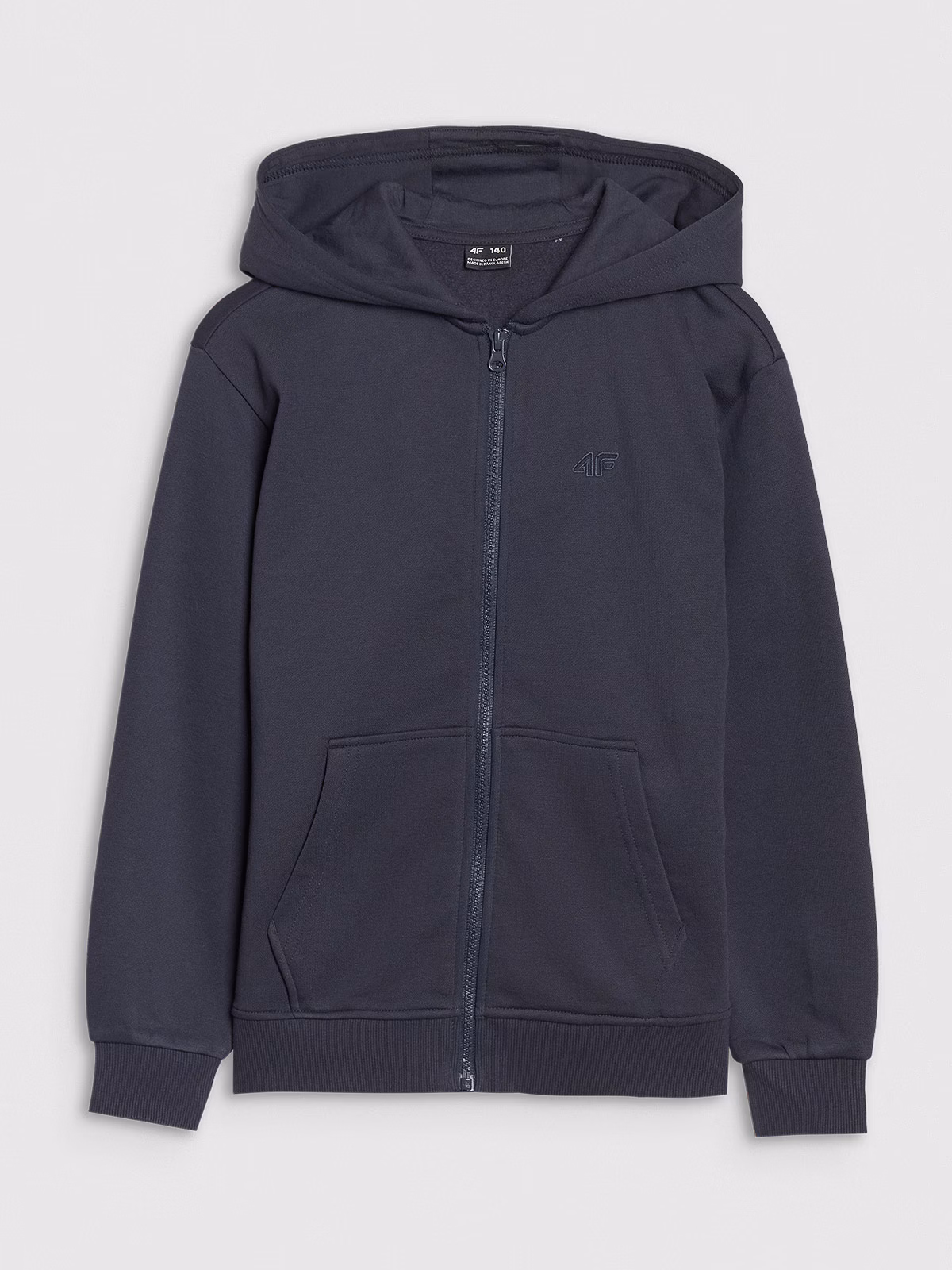 Bluza dresowa rozpinana z kapturem dziewczęca - granatowa
