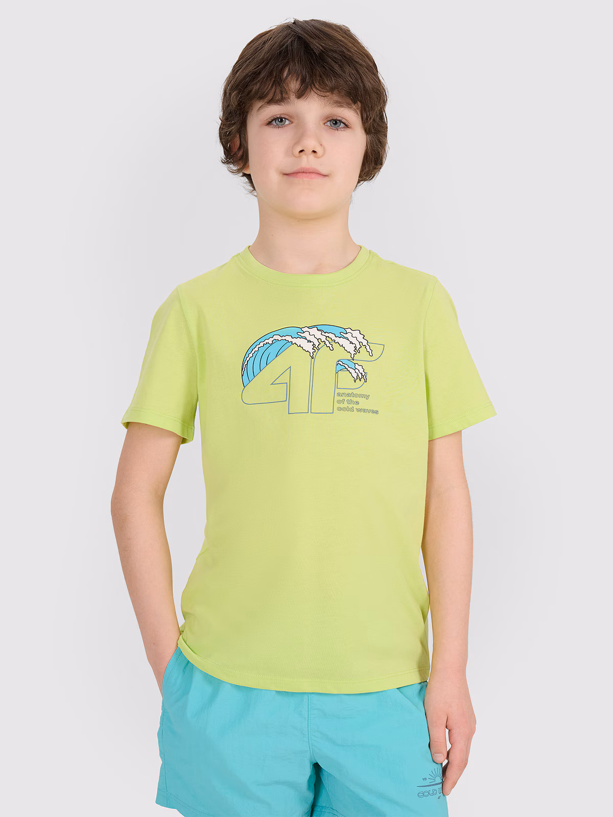 T-shirt regular z nadrukiem chłopięcy - zielony