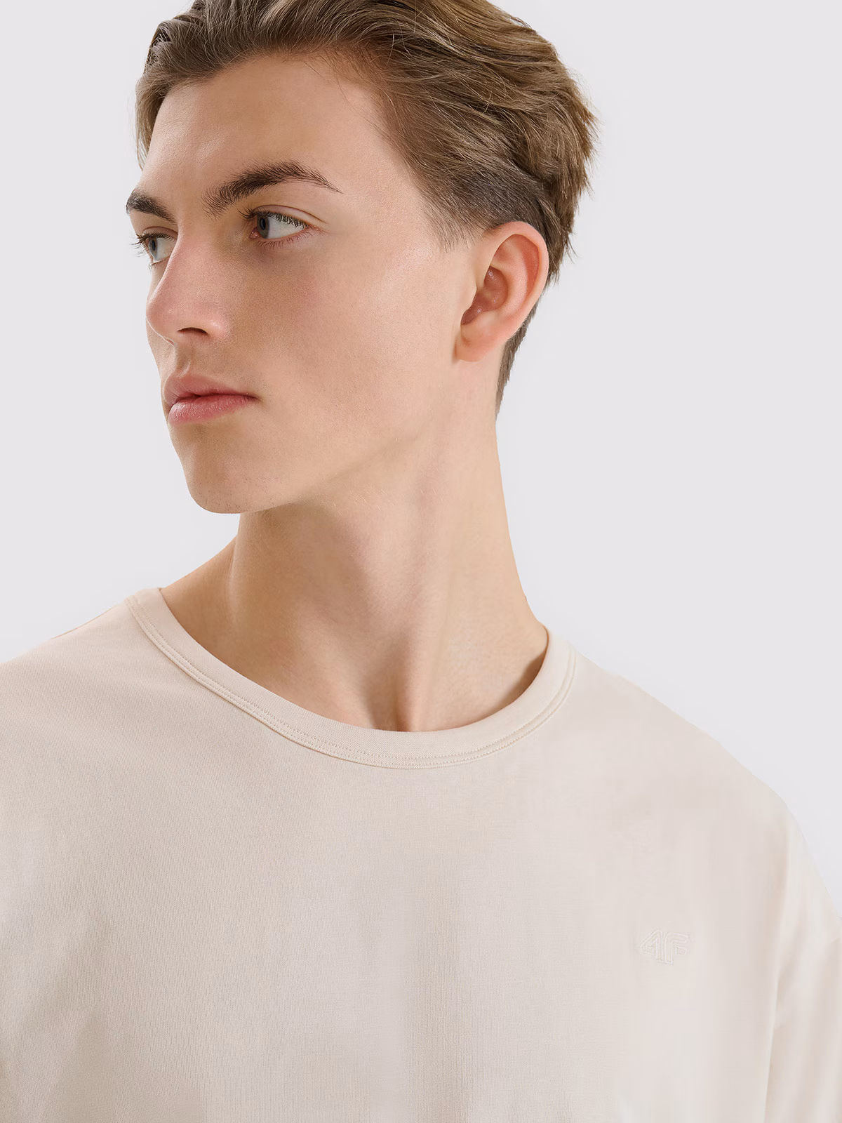 T-shirt oversize gładki uniseks - szary