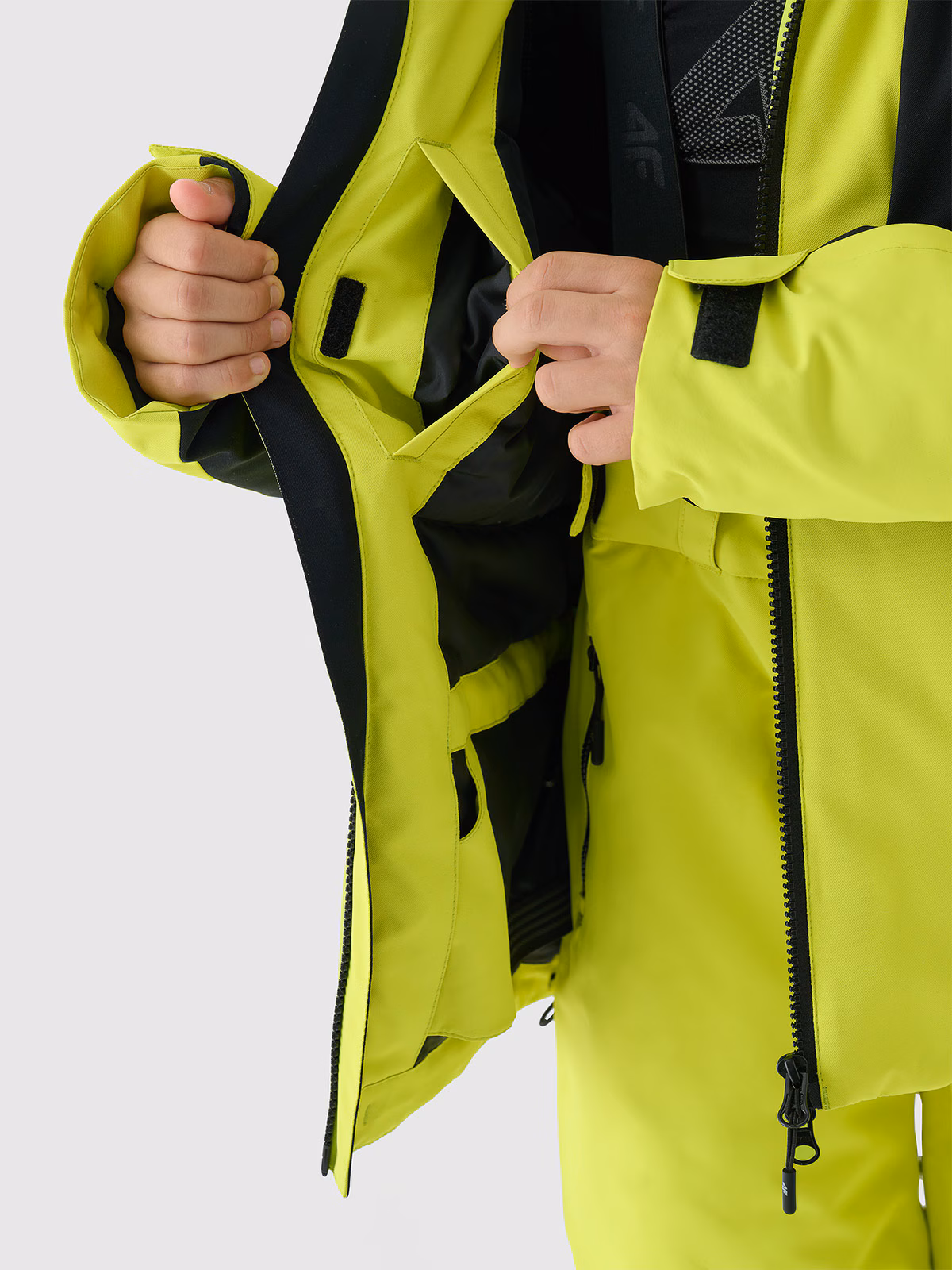 Kurtka narciarska membrana 8000 chłopięca - czarna