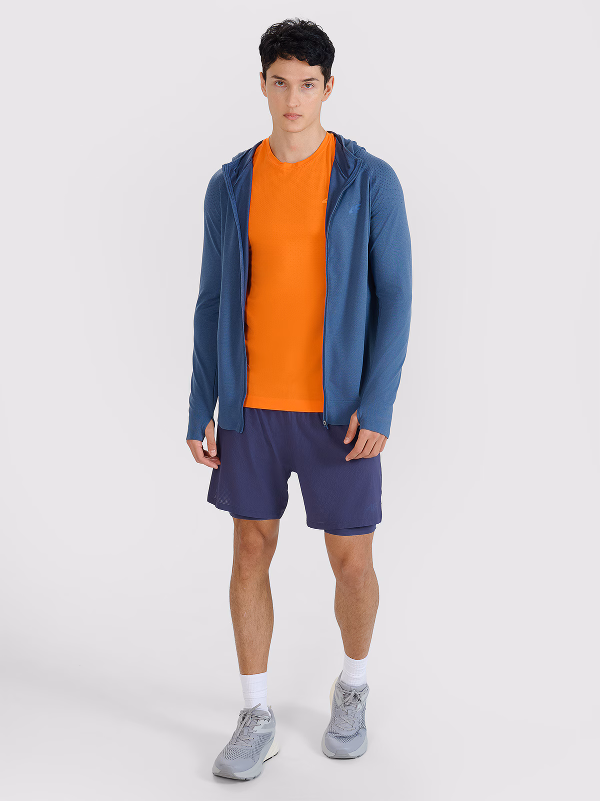 Bluza do biegania w terenie szybkoschnąca męska - szara