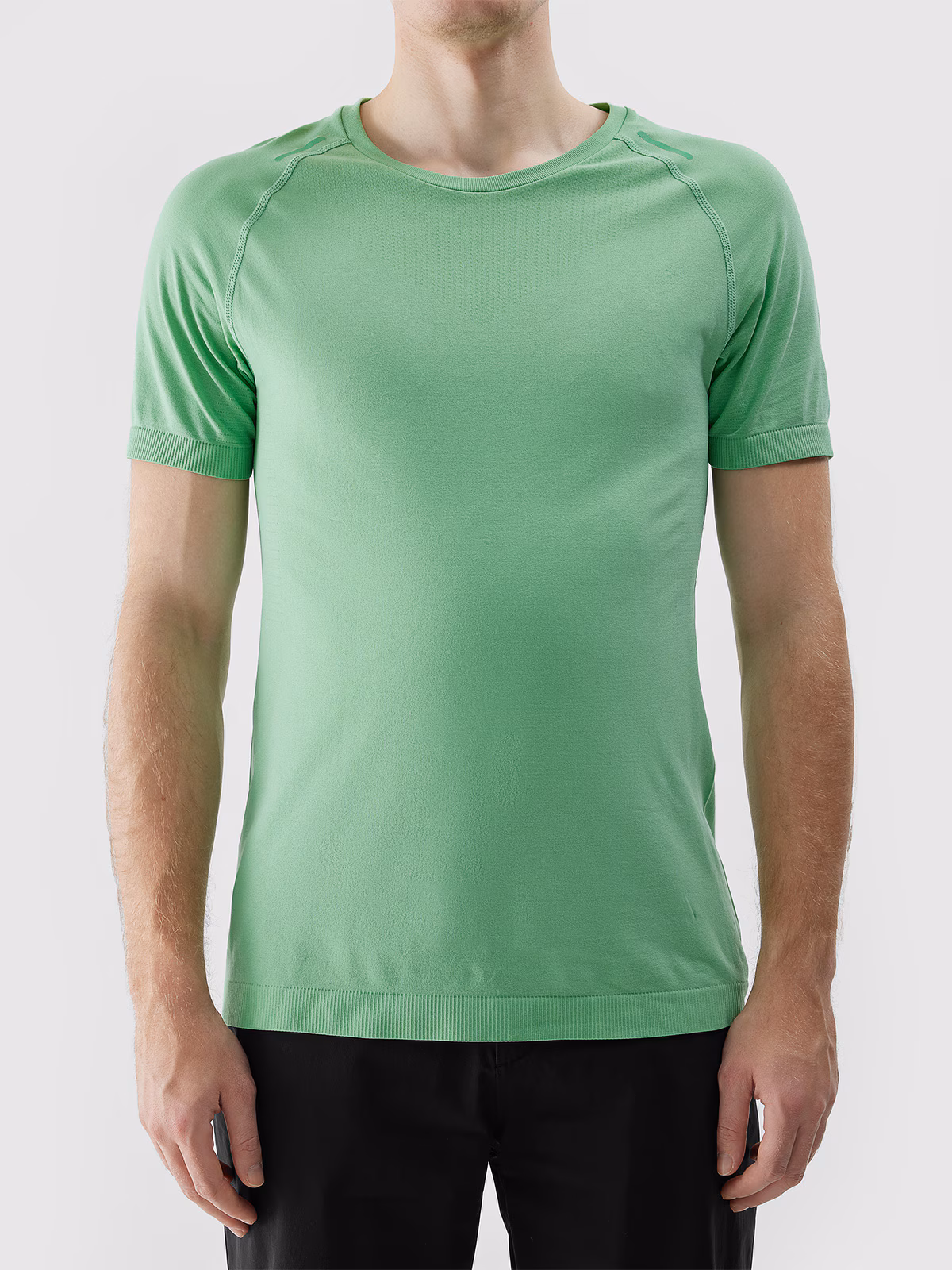 Koszulka bezszwowa do biegania w terenie męska - zielona