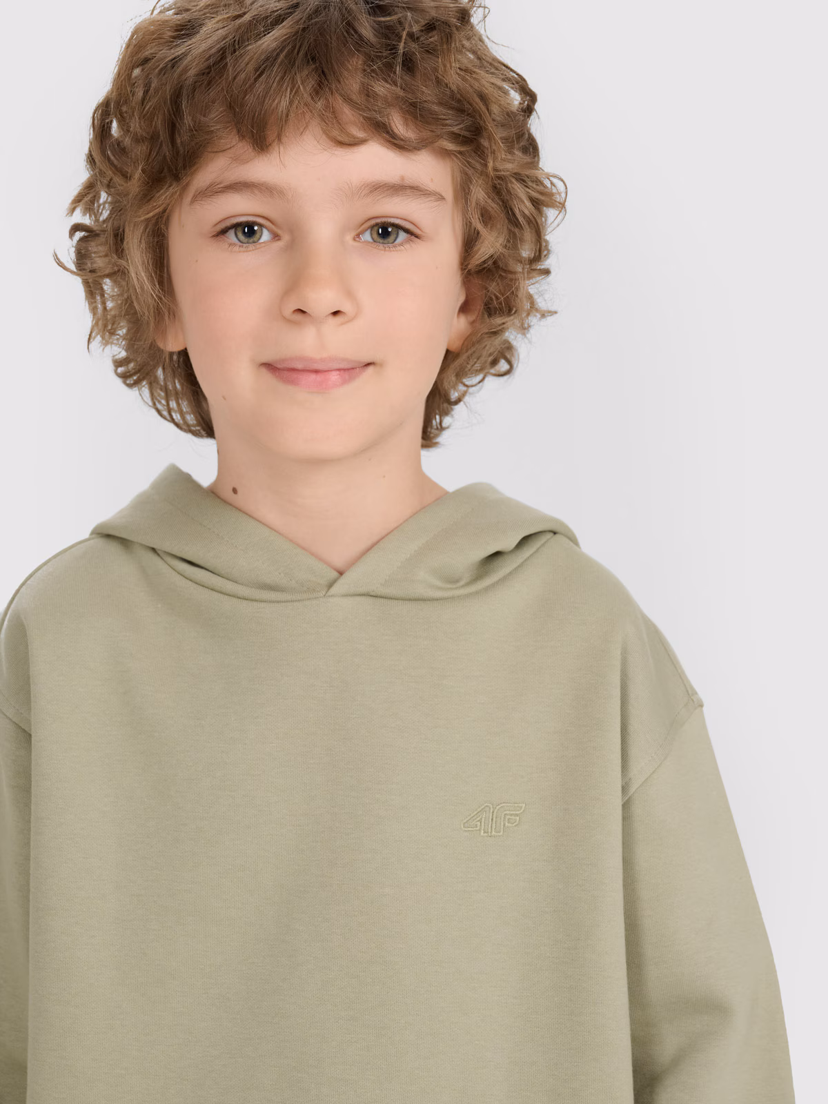 Bluza dresowa nierozpinana z kapturem chłopięca - niebieska