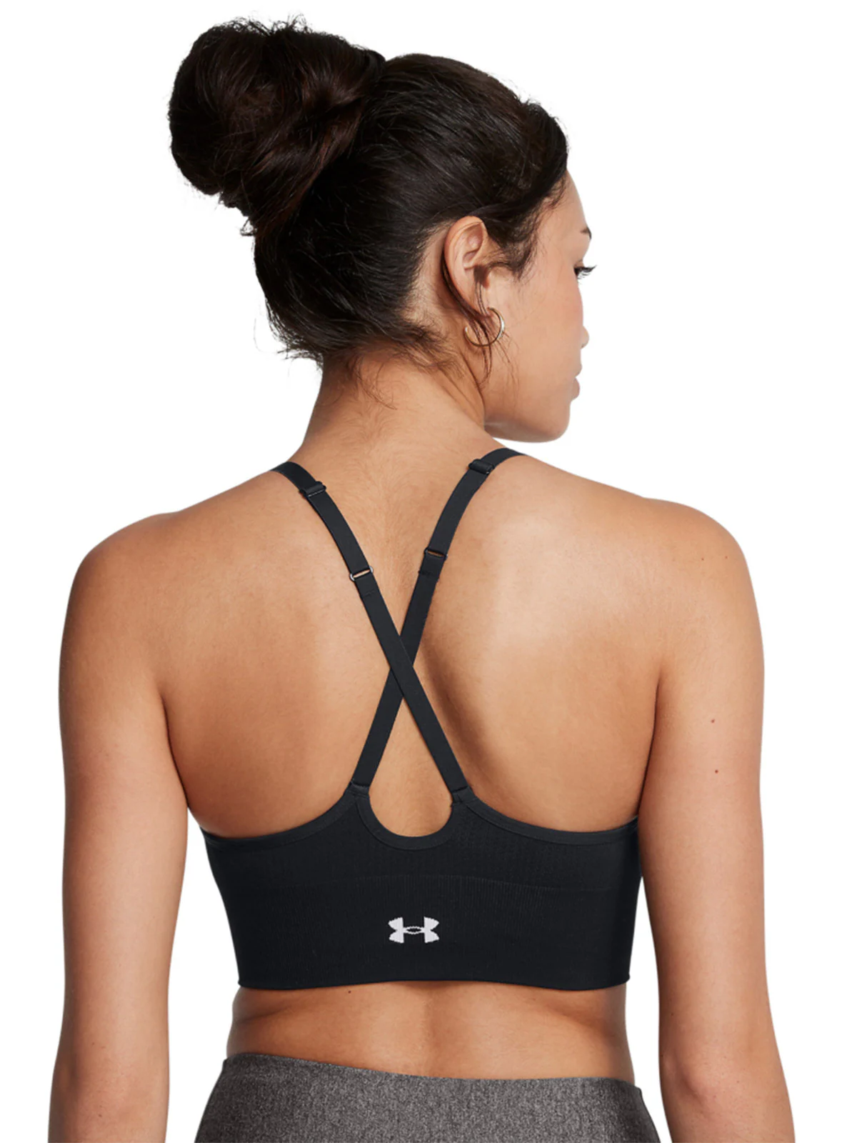 Biustonosz treningowy damski Under Armour Vanish Seamless Low Bra - czarny