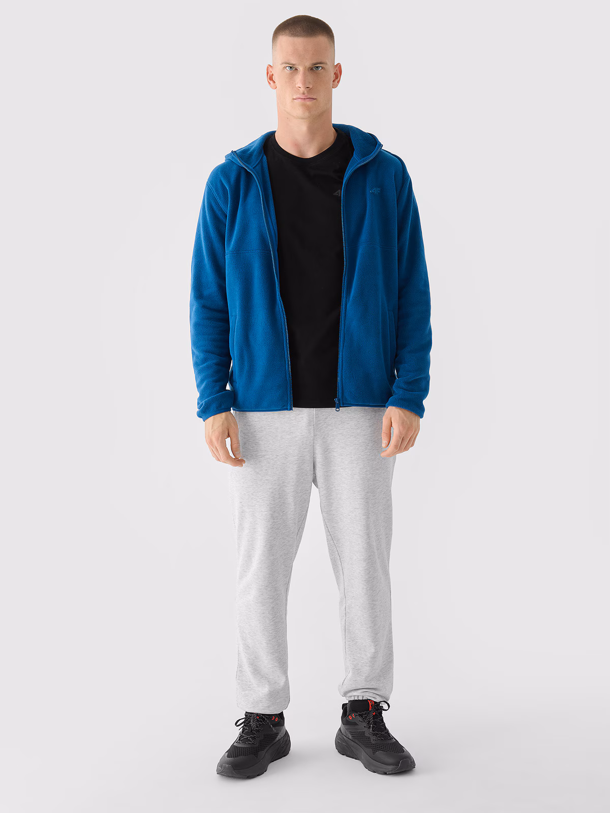 Polar regular z kapturem męski - turkusowy