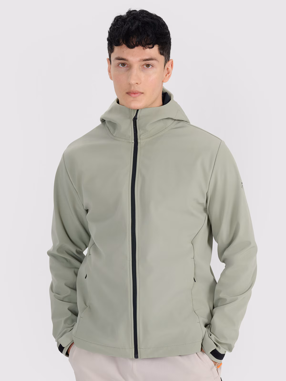 Kurtka softshell wiatroodporna membrana 5000 męska - czarna