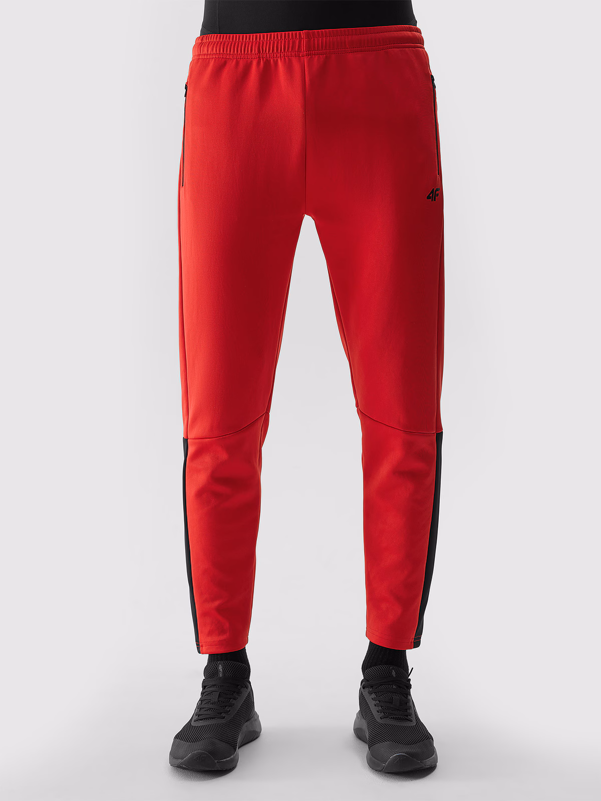 Spodnie treningowe szybkoschnące męskie - czerwone