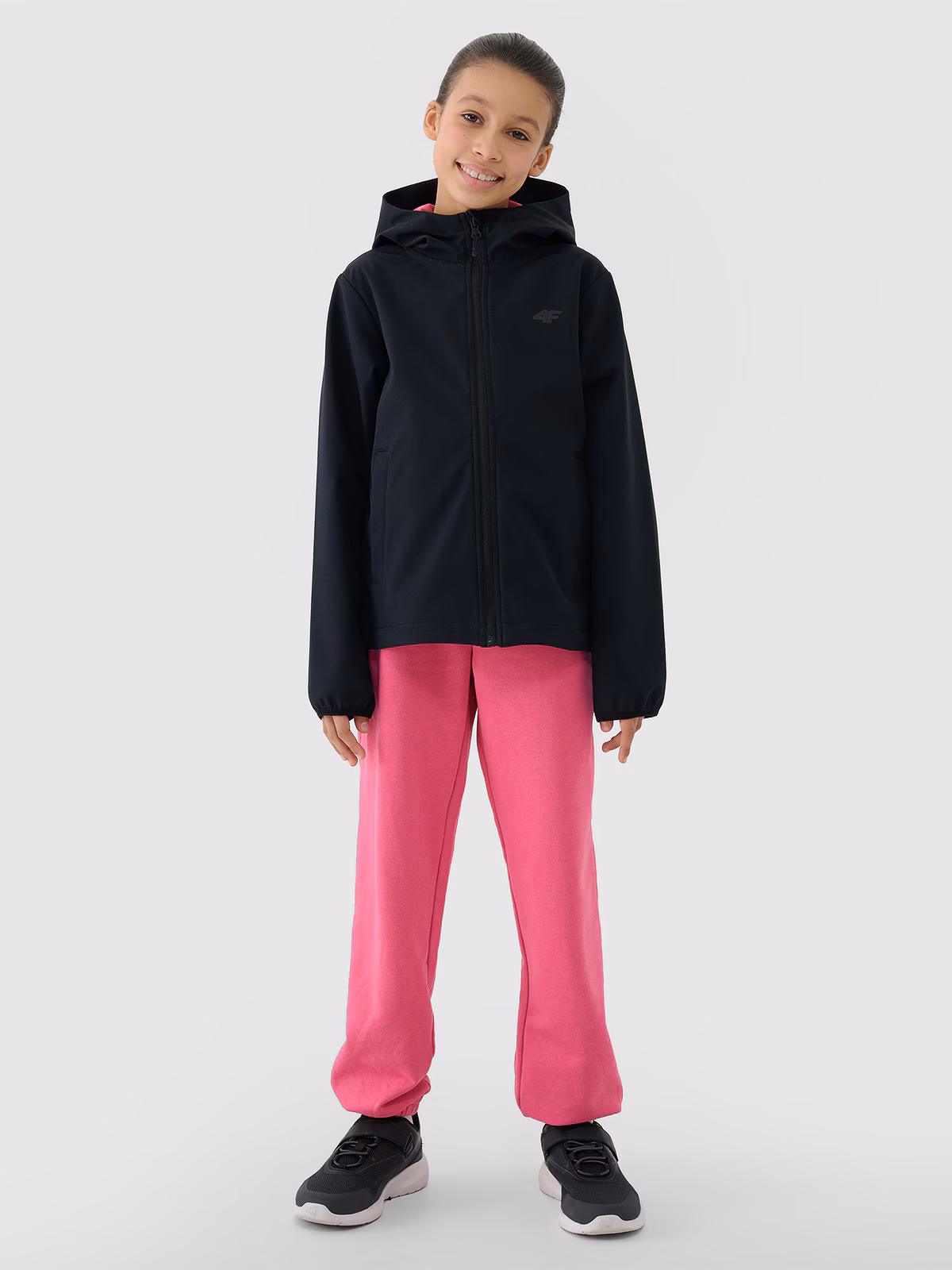 Kurtka softshell wiatroodporna membrana 5000 dziewczęca - różowa