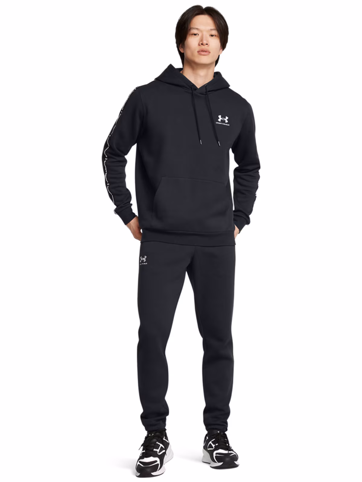 Bluza dresowa męska Under Armour UA Icon Fleece Hd Taping - oliwkowa/khaki
