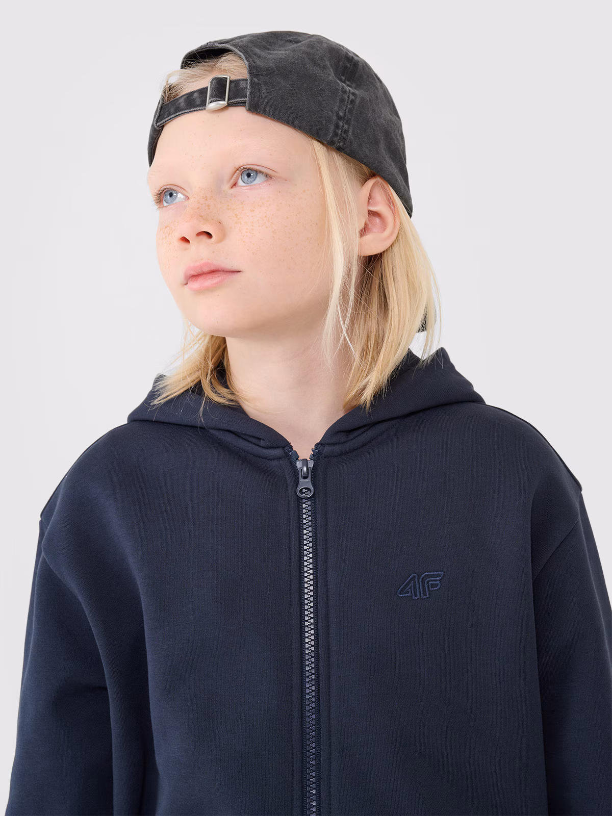 Bluza dresowa rozpinana z kapturem chłopięca - szara