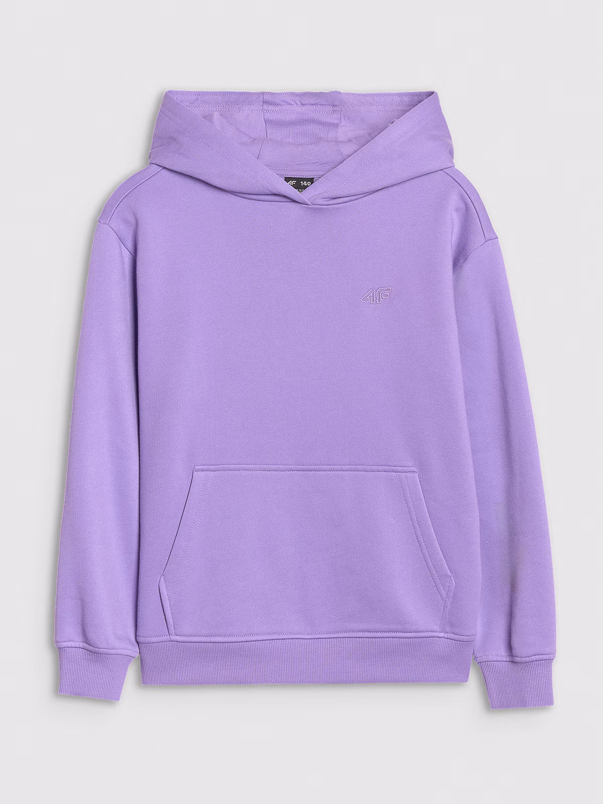 Bluza dresowa nierozpinana z kapturem dziewczęca - fioletowa