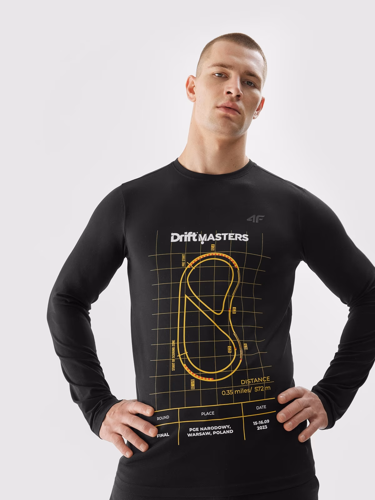 Longsleeve regular z nadrukiem uniseks 4F x Drift Masters