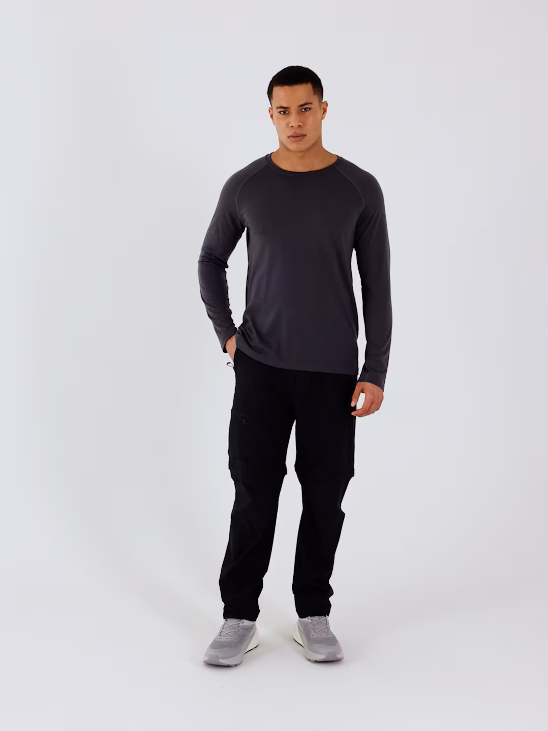 Spodnie trekkingowe 2w1 męskie - czarne