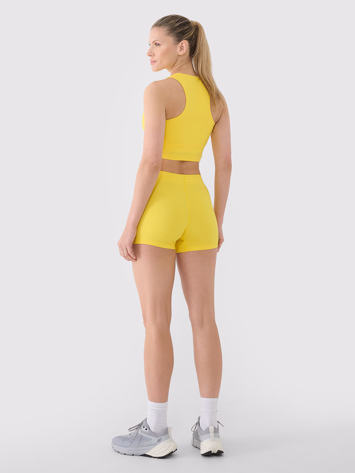 Legginsy krótkie treningowe damskie - niebieskie