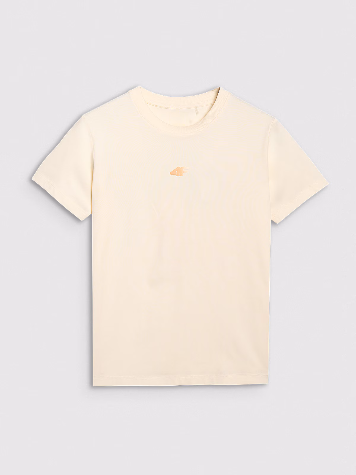 T-shirt oversize z nadrukiem damski - żółty