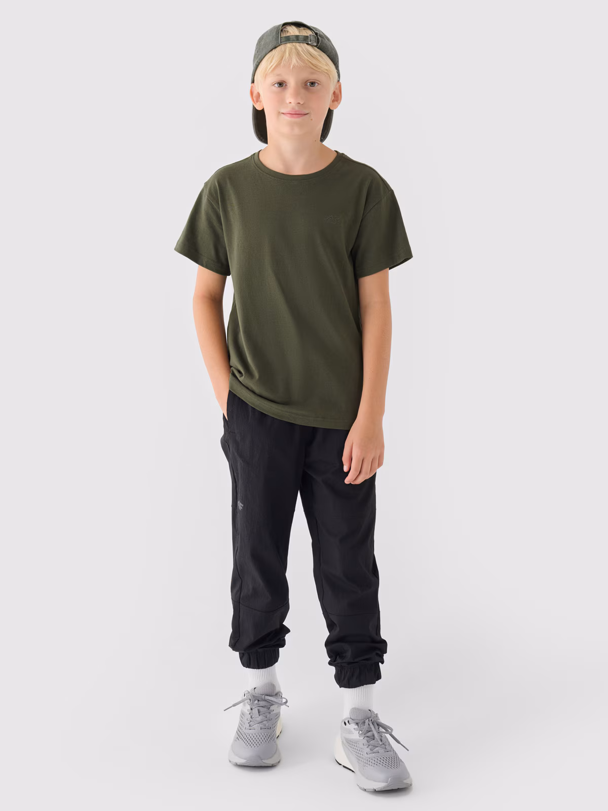 T-shirt gładki chłopięcy - szary