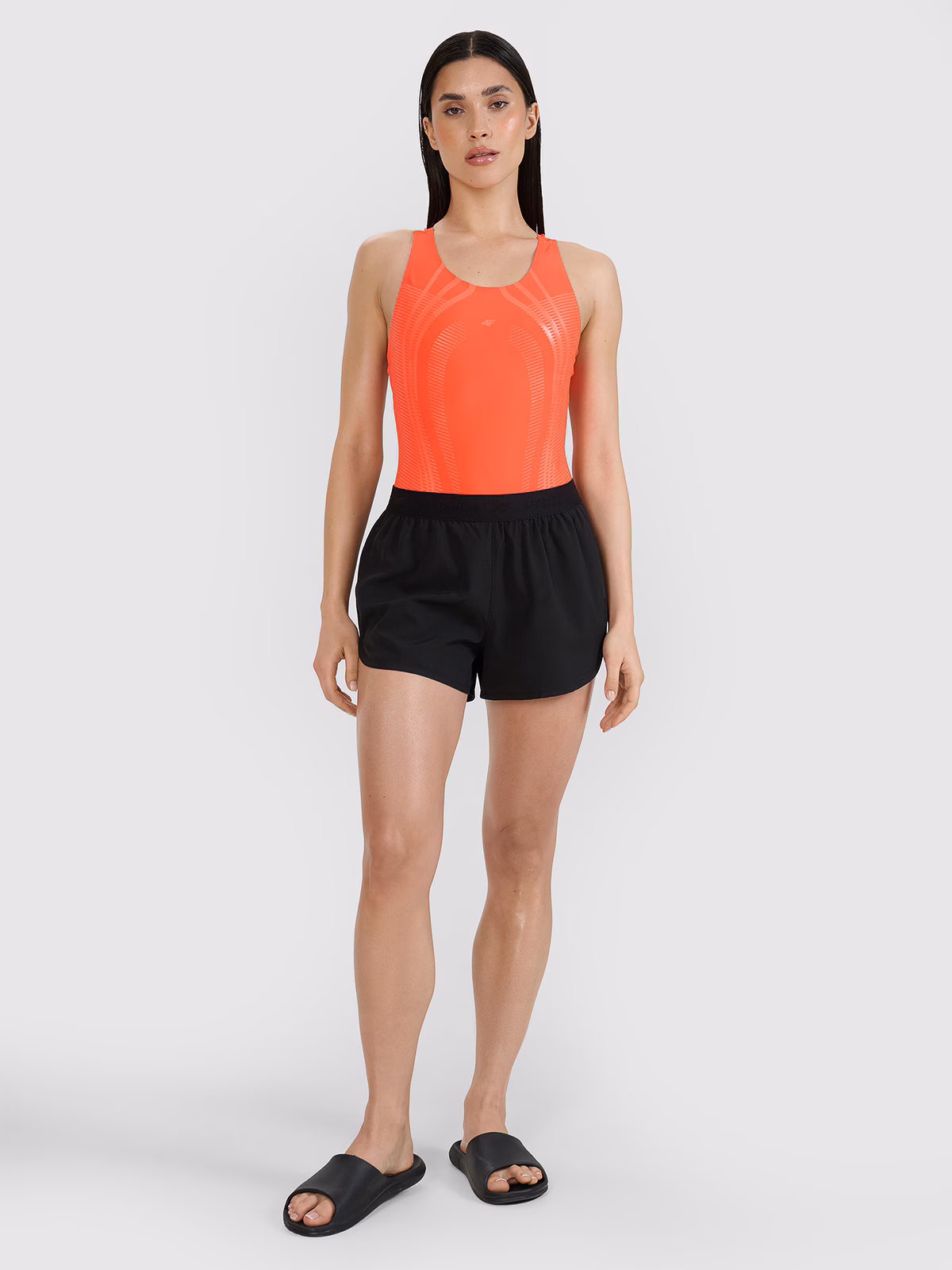 Spodenki plażowe damskie - czerwone