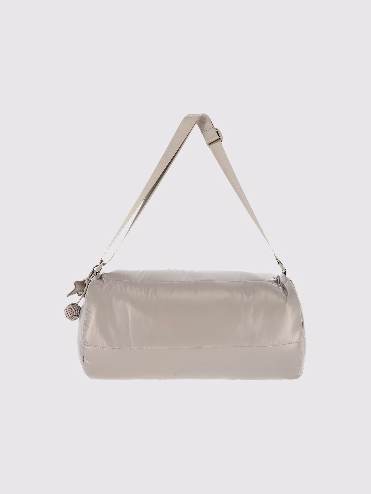 Torba barrel bag na ramię - beżowa