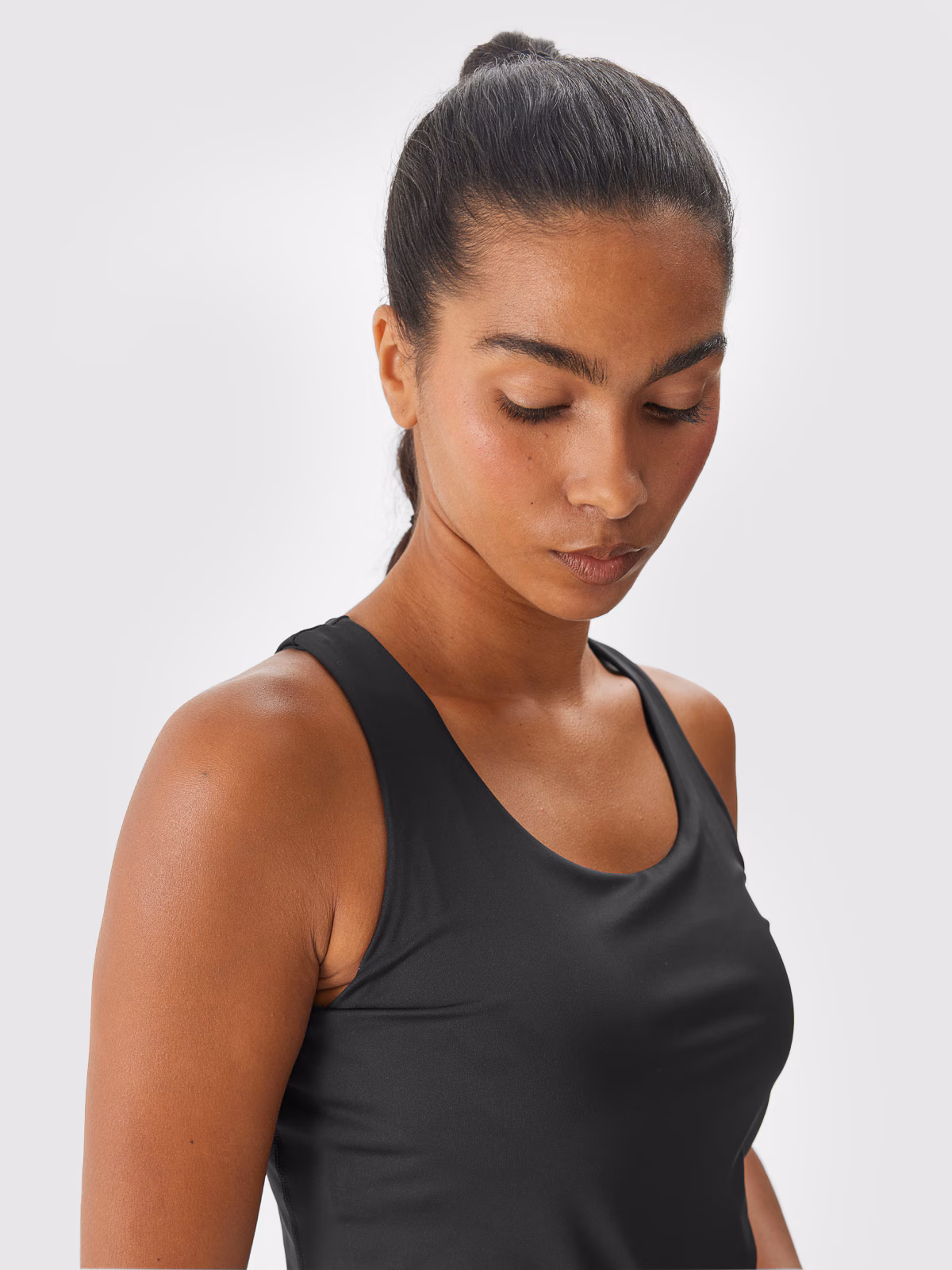 Top treningowy szybkoschnący damski - czarny