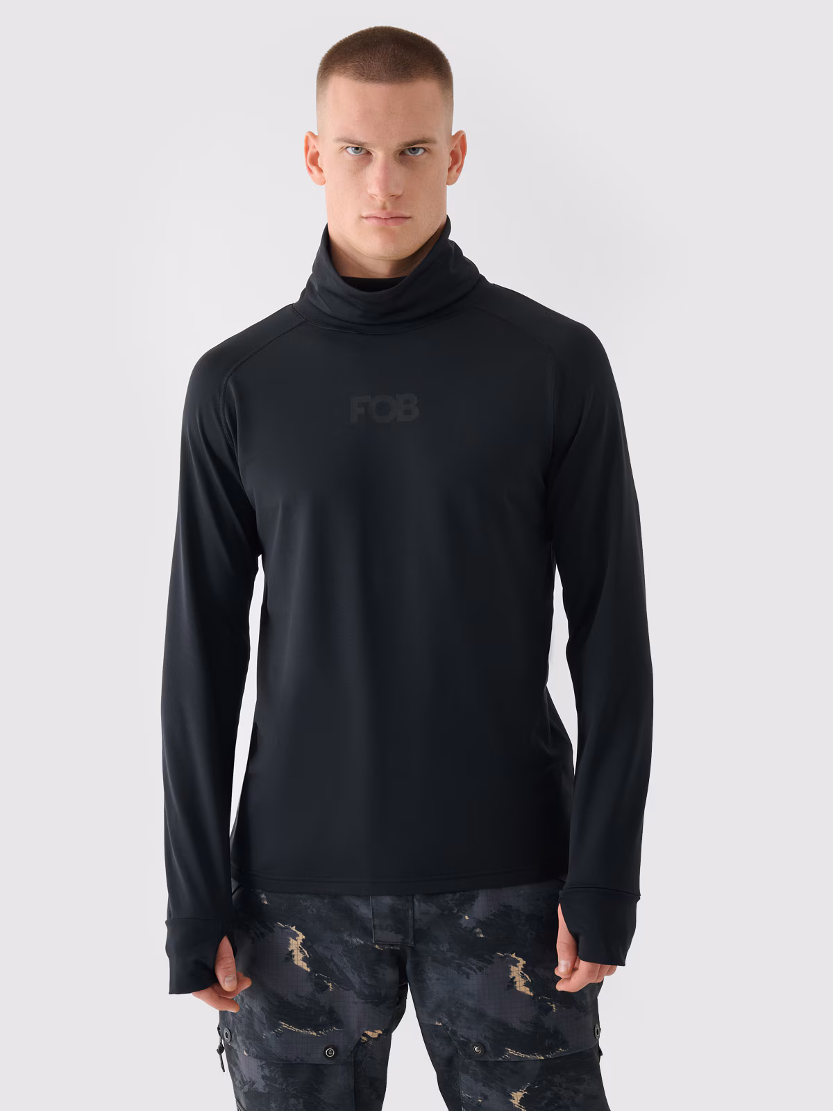 Bielizna termiczna drapana (góra) męska - czarna