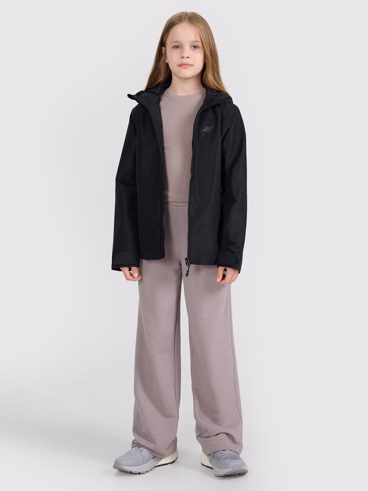 Kurtka przejściowa membrana 5000 dziecięca - czarna