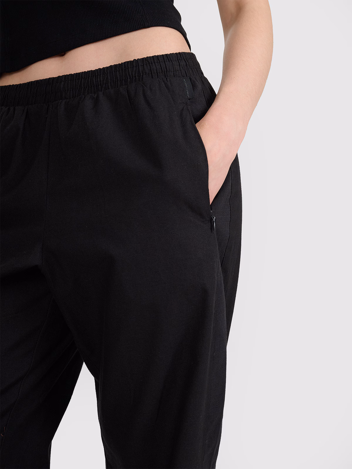 Spodnie casual damskie - żółte