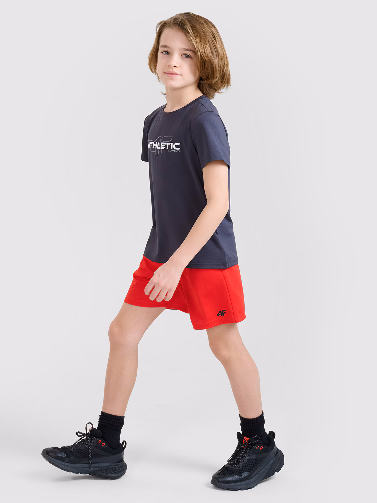 Spodenki sportowe szybkoschnące chłopięce - czerwone