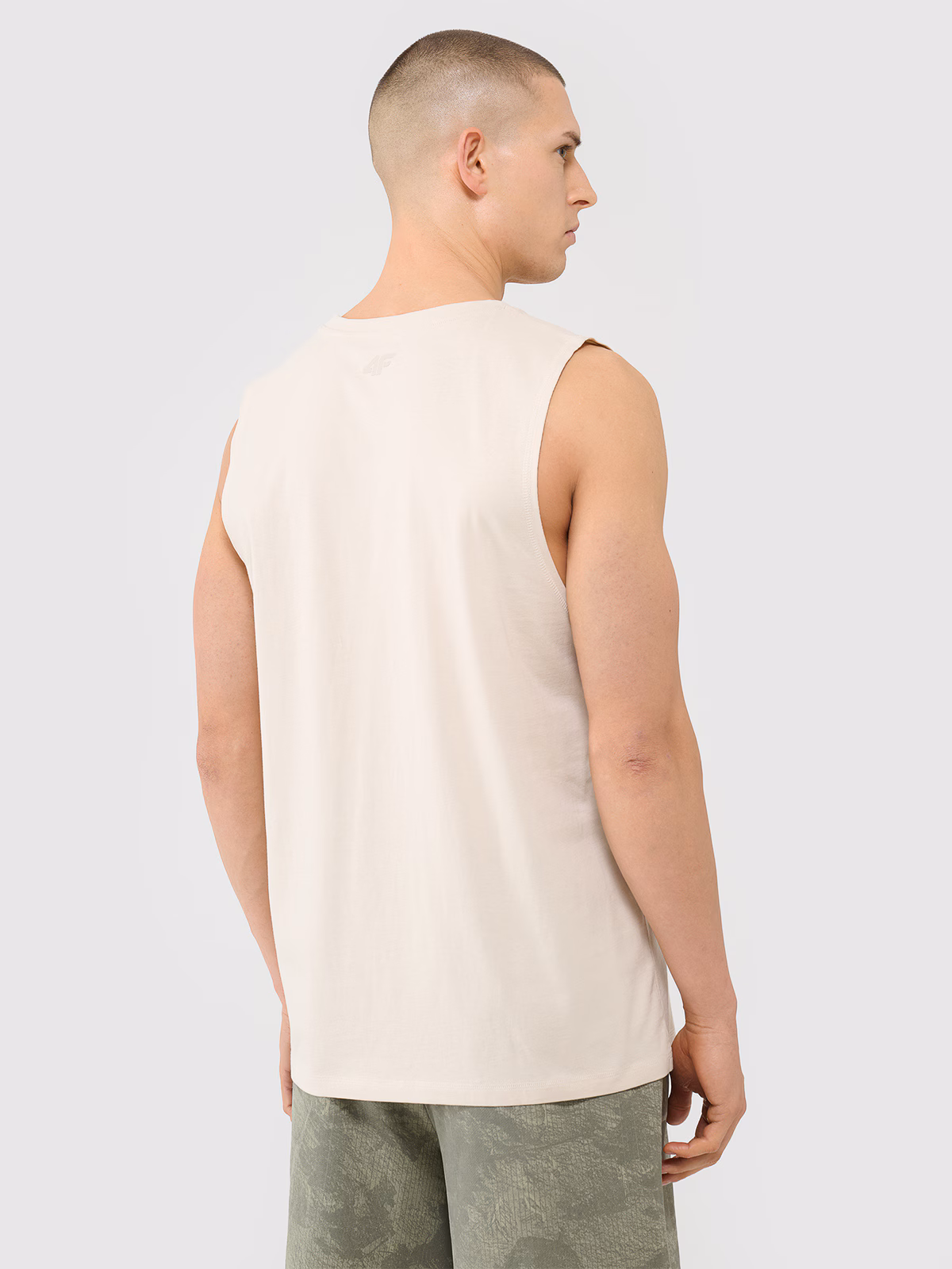 Tank top oversize męski - beżowy