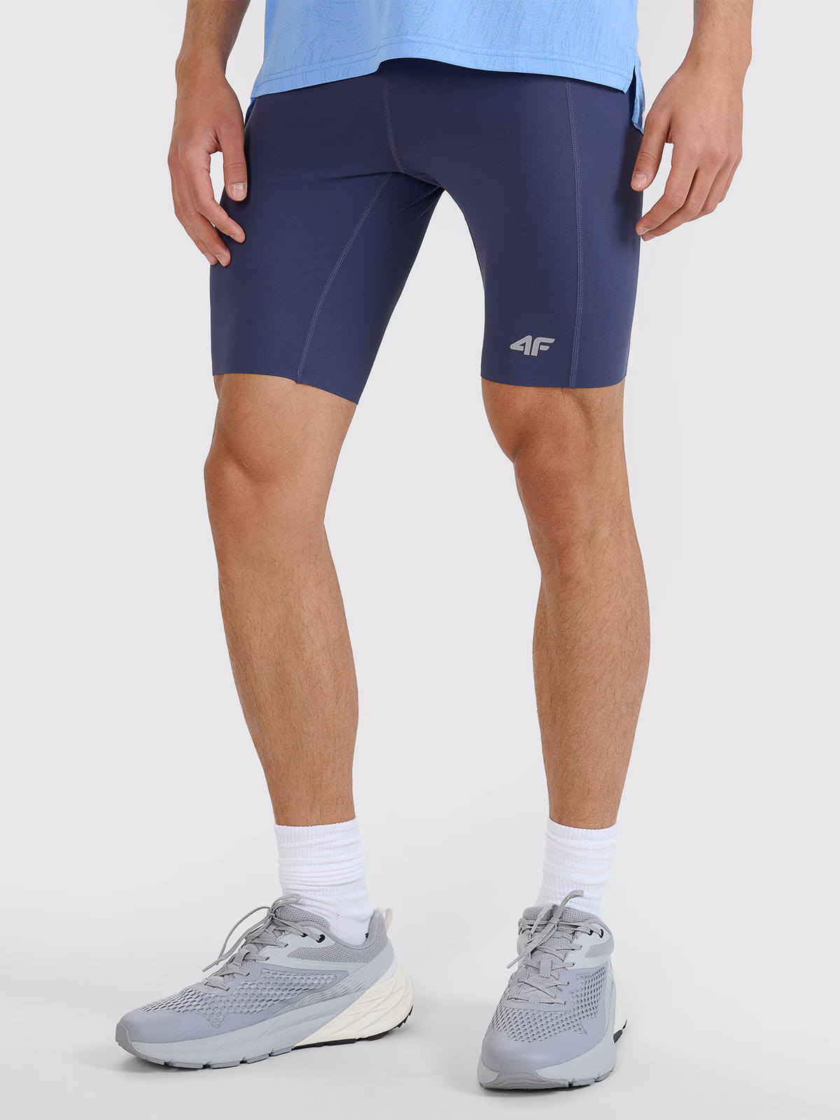 Legginsy kolarki do biegania szybkoschnące męskie - szare