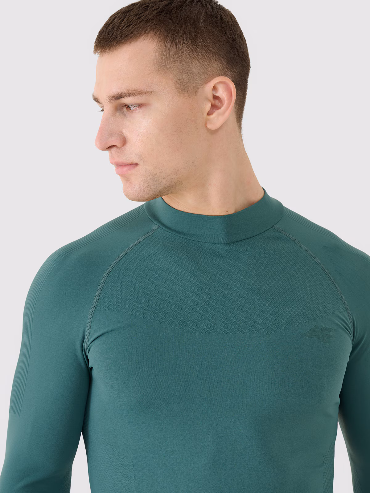 Bielizna termoaktywna bezszwowa (góra) męska - turkusowa