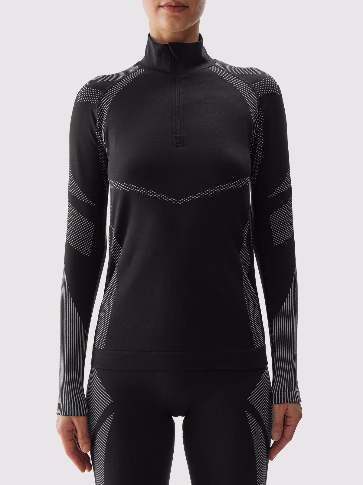 Bielizna termoaktywna bezszwowa (góra) damska - fioletowy