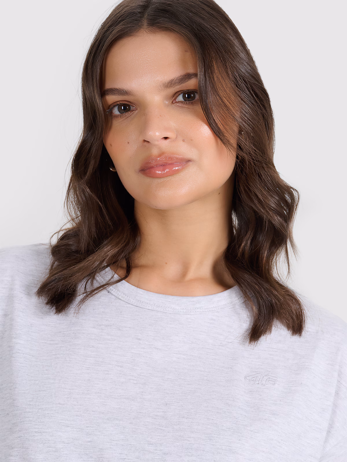 T-shirt oversize gładki uniseks - szary