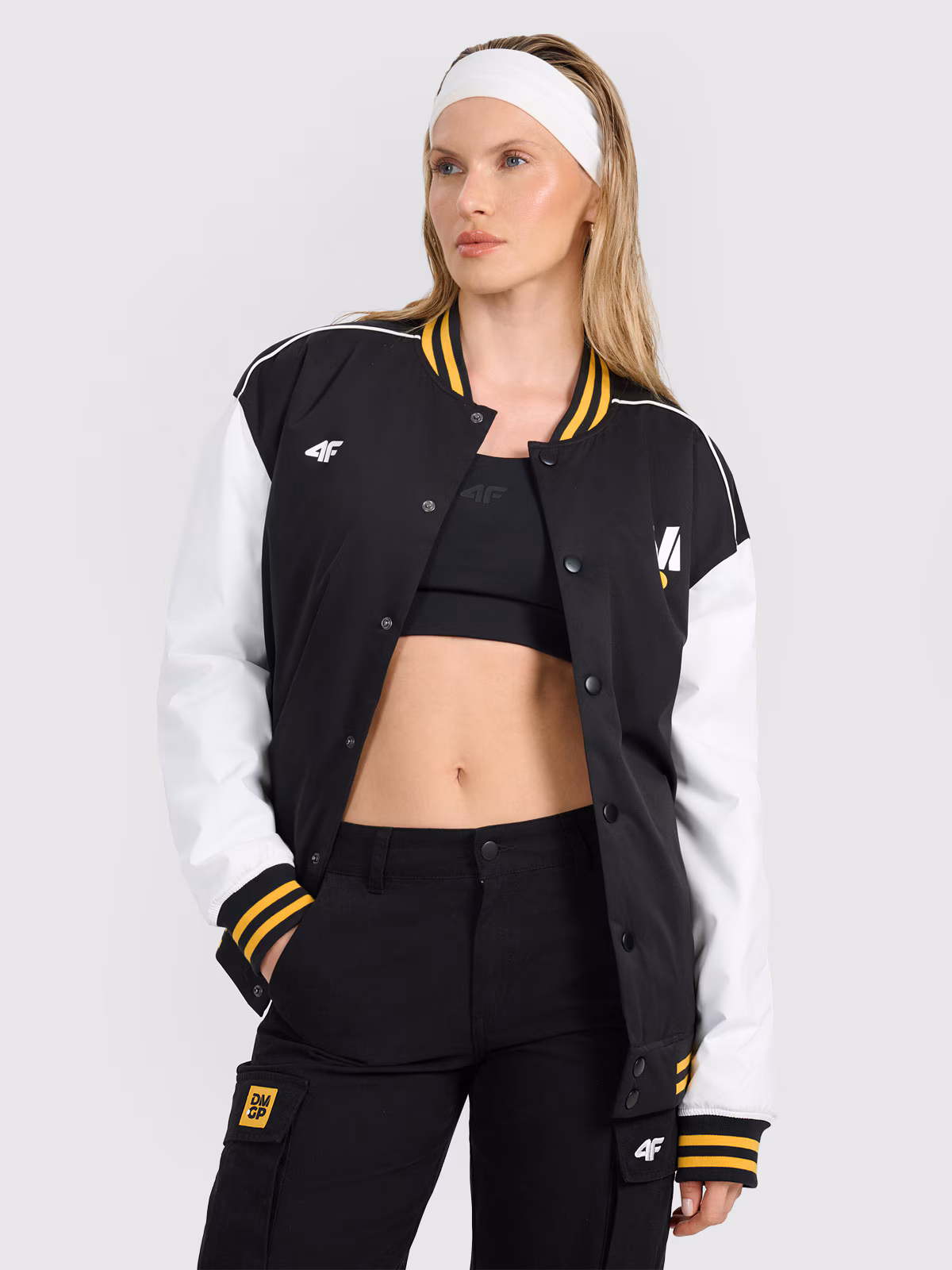 Kurtka przejściowa bomberka uniseks 4F x Drift Masters - czarna