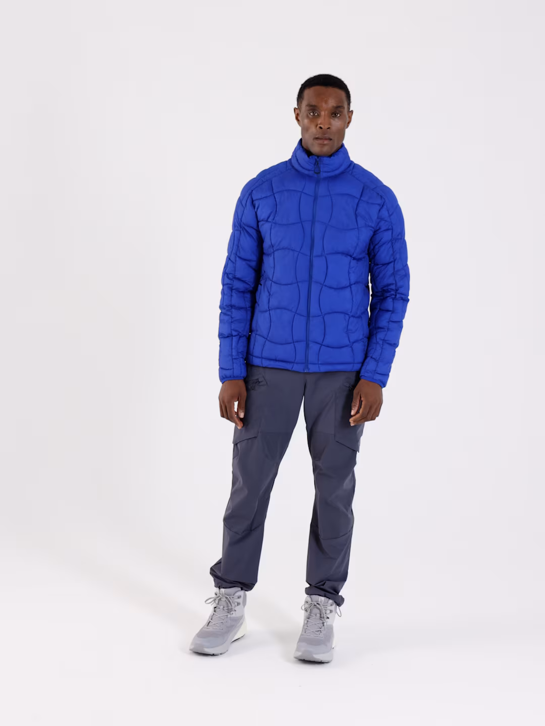 Kurtka puchowa trekkingowa z wypełnieniem Primaloft Silver męska - niebieska