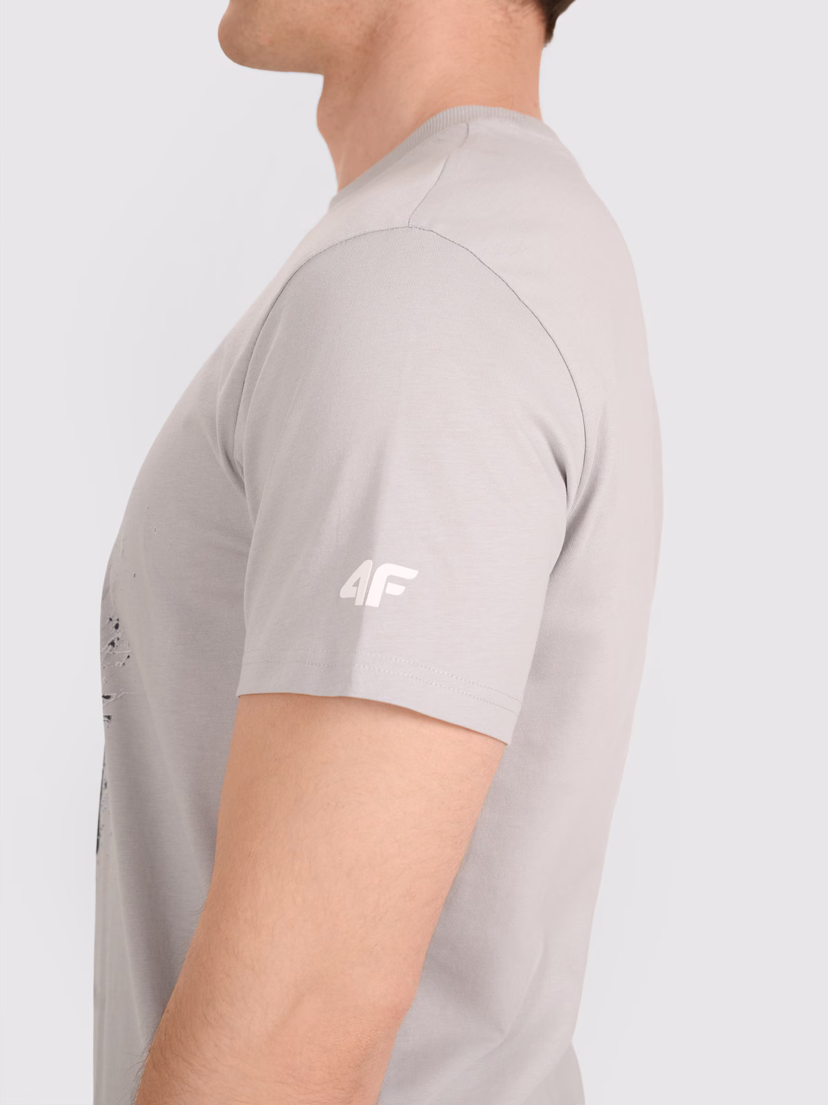 T-shirt regular z nadrukiem siatkarskim męski - biały