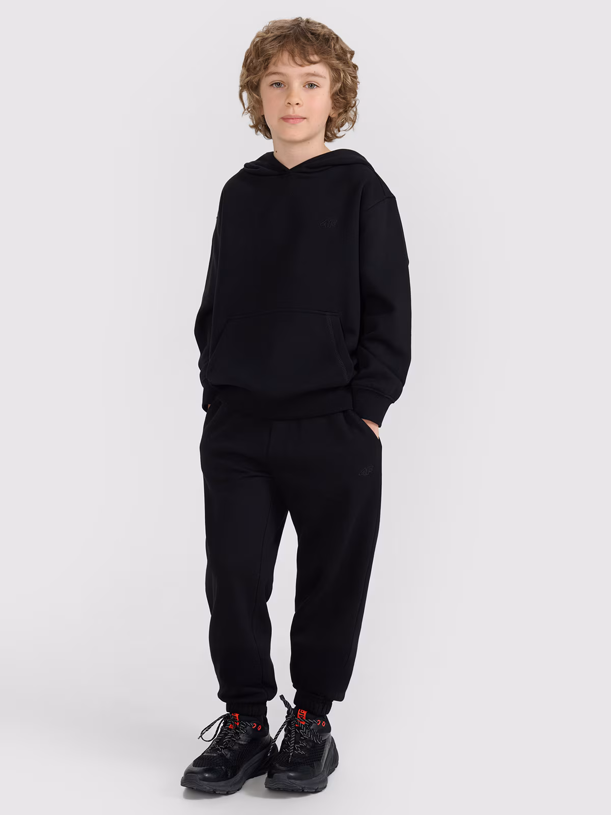 Spodnie dresowe joggery chłopięce - czarne