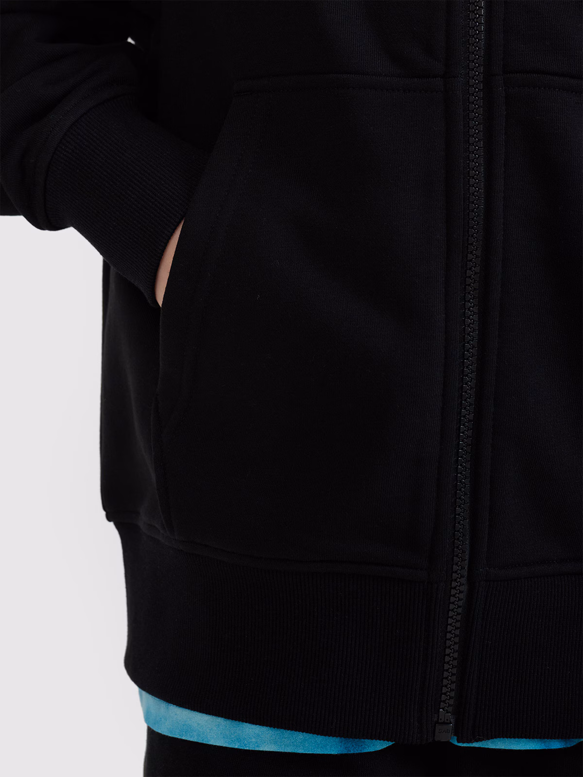 Bluza dresowa rozpinana z kapturem chłopięca - turkusowa