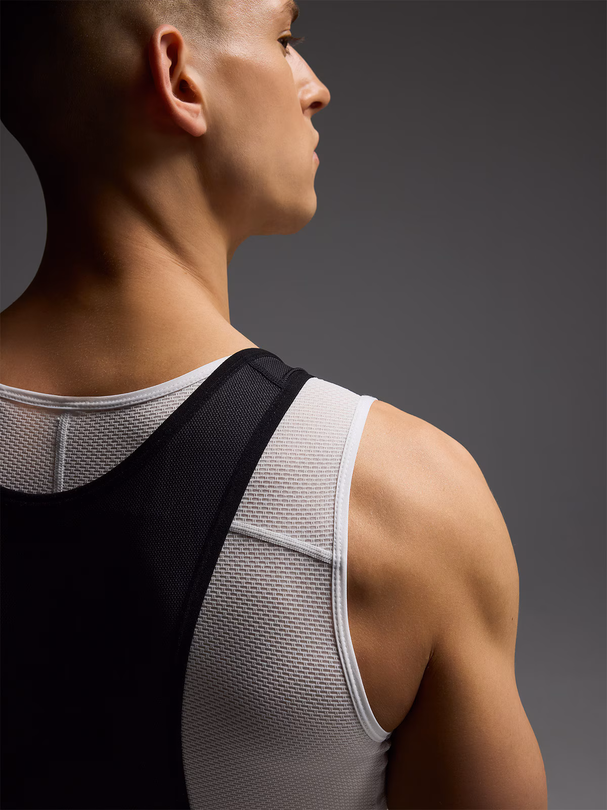 Tank top rowerowy szybkoschnący męski - biały