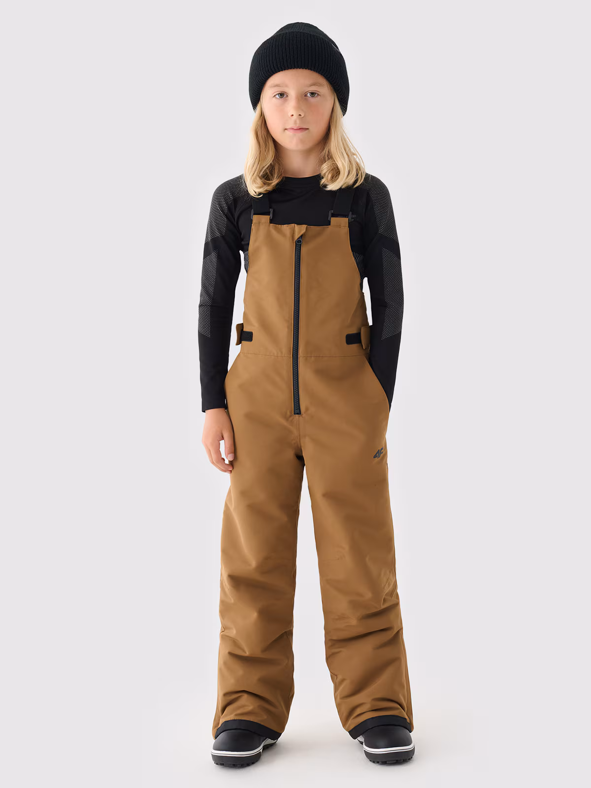 Spodnie snowboardowe membrana 10000 chłopięce - brązowe