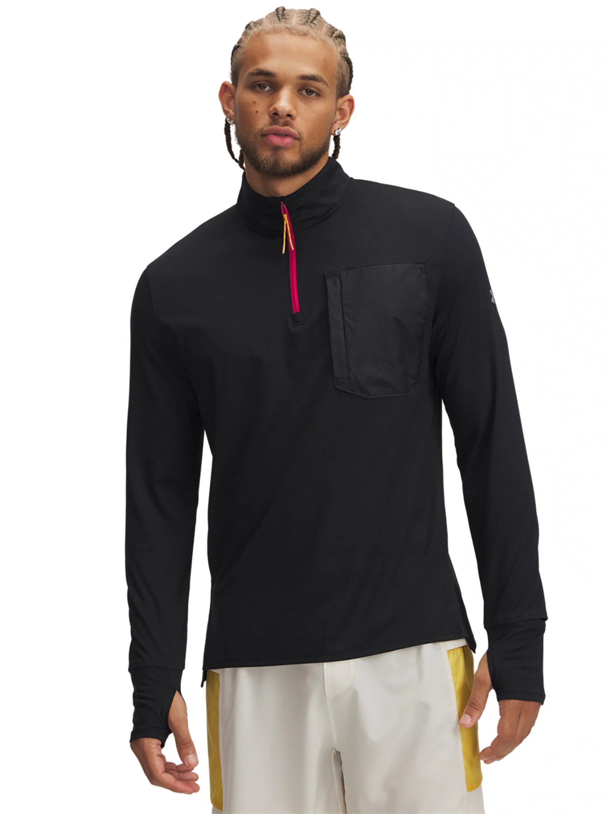 Longsleeve do biegania męski Under Armour UA Trail Run Quarter Zip - czarny