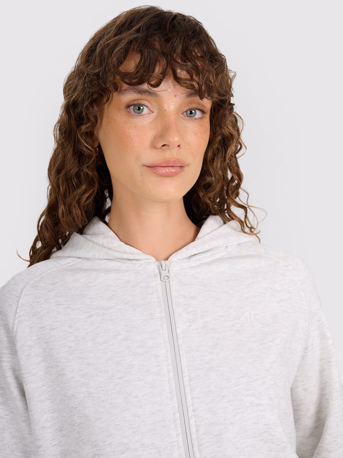 Bluza dresowa rozpinana z kapturem damska - granatowa