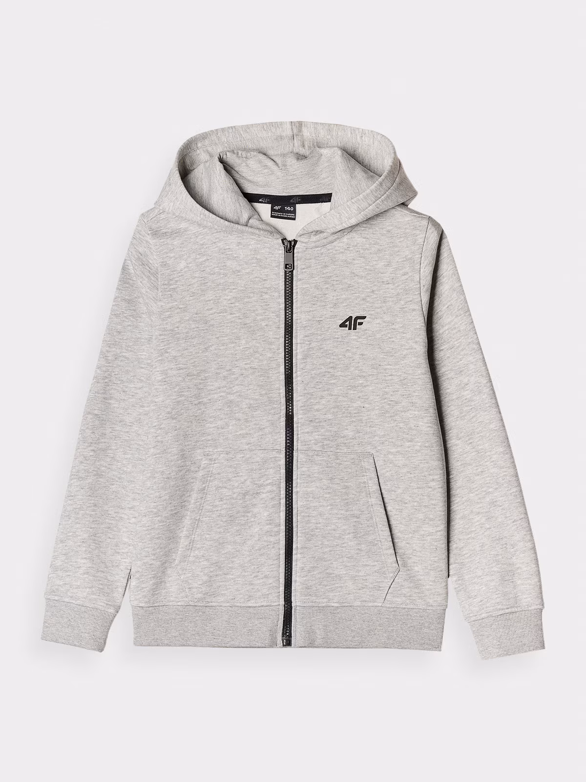 Bluza dresowa rozpinana z kapturem chłopięca - khaki