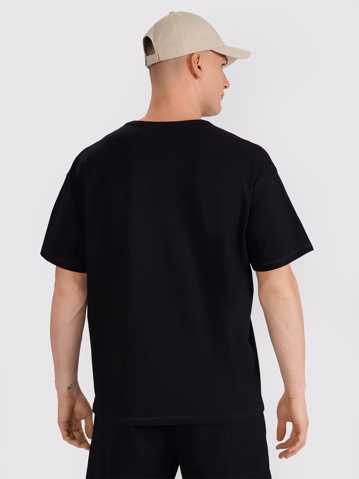 T-shirt oversize gładki uniseks - szary