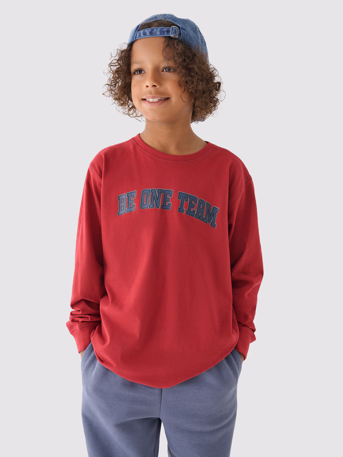 Longsleeve oversize chłopięcy - czarny