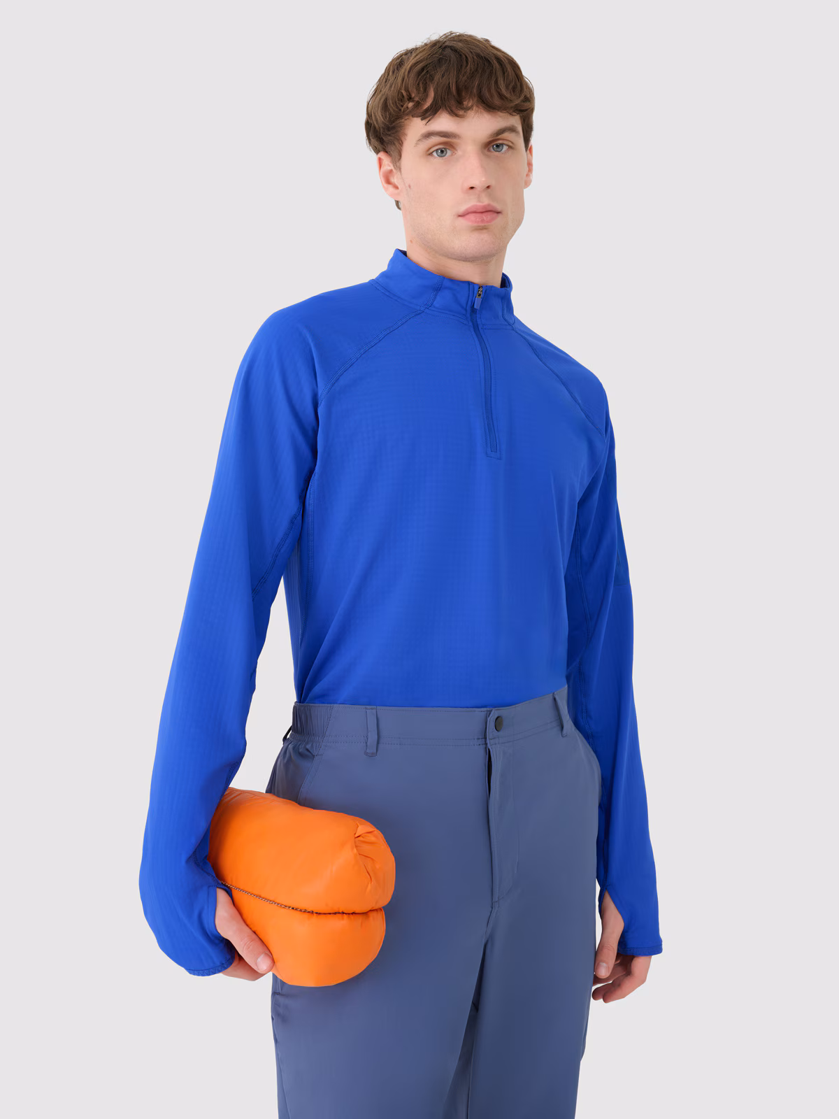 Kurtka puchowa trekkingowa z wypełnieniem Primaloft Silver męska - niebieska